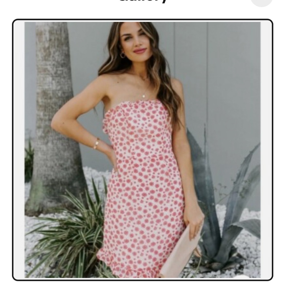 Saints and Secrets Strapless Tie Back Dress